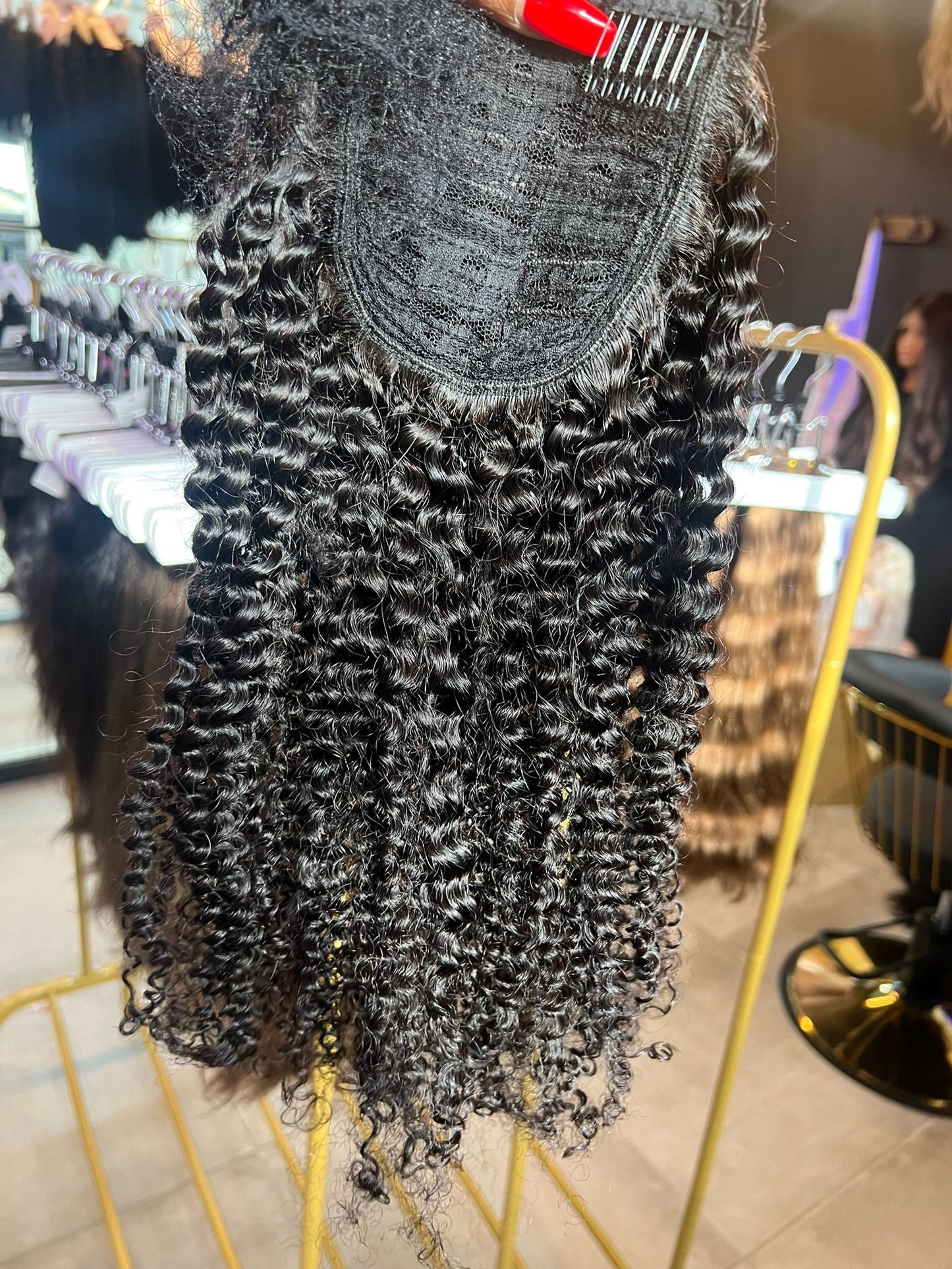 Virgin curly ponytails