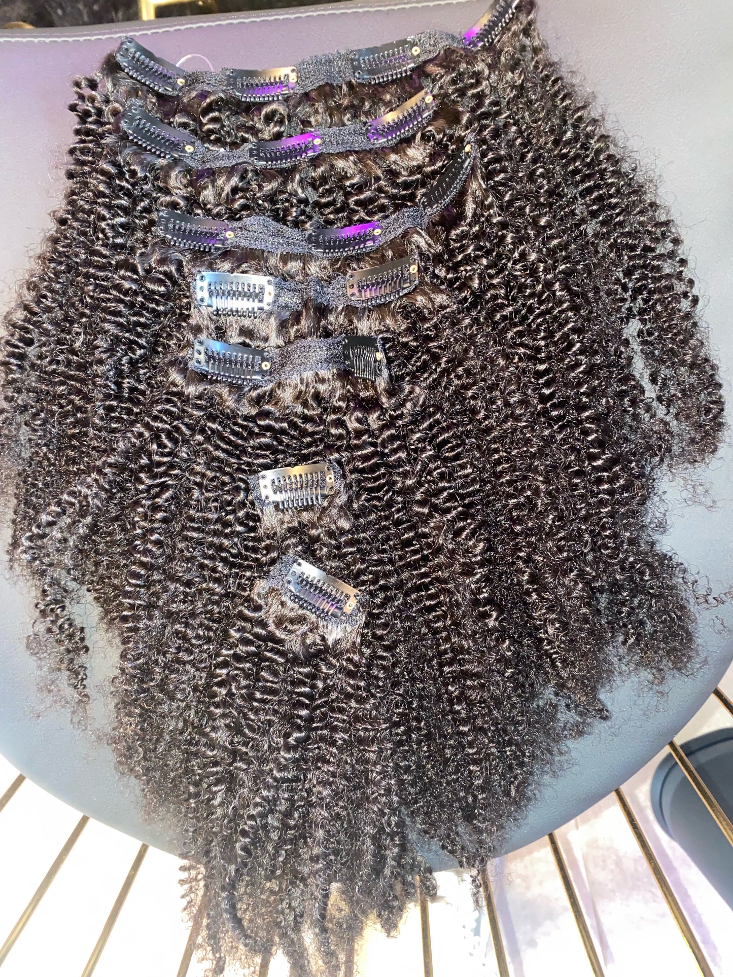 Afro kinky curls clip-ins