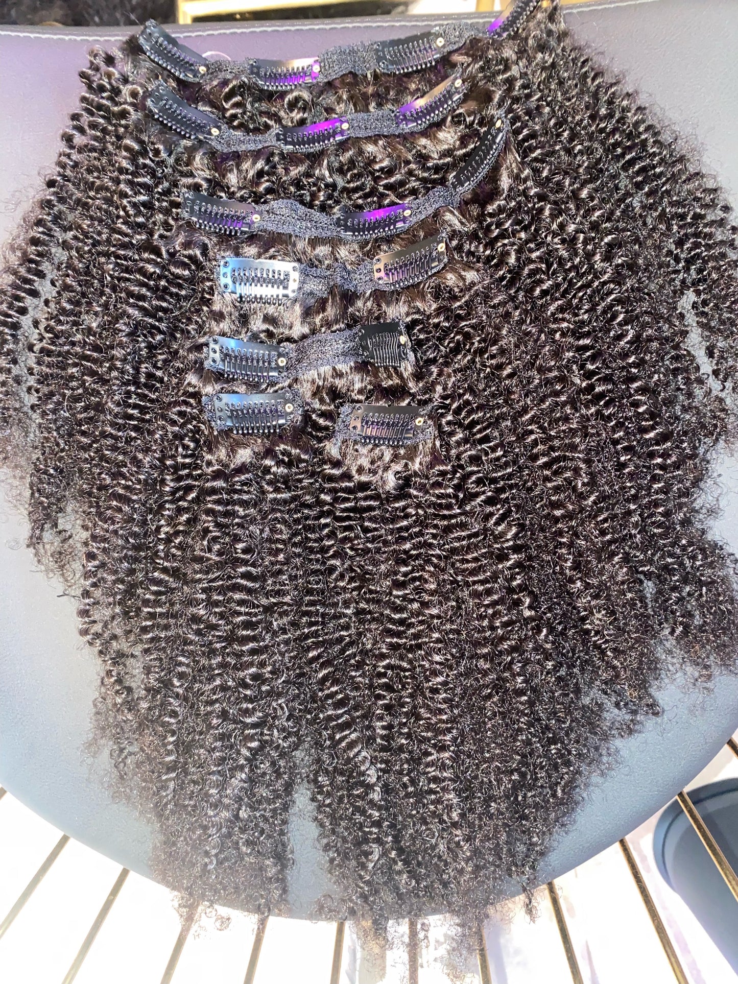 Afro kinky curls clip-ins