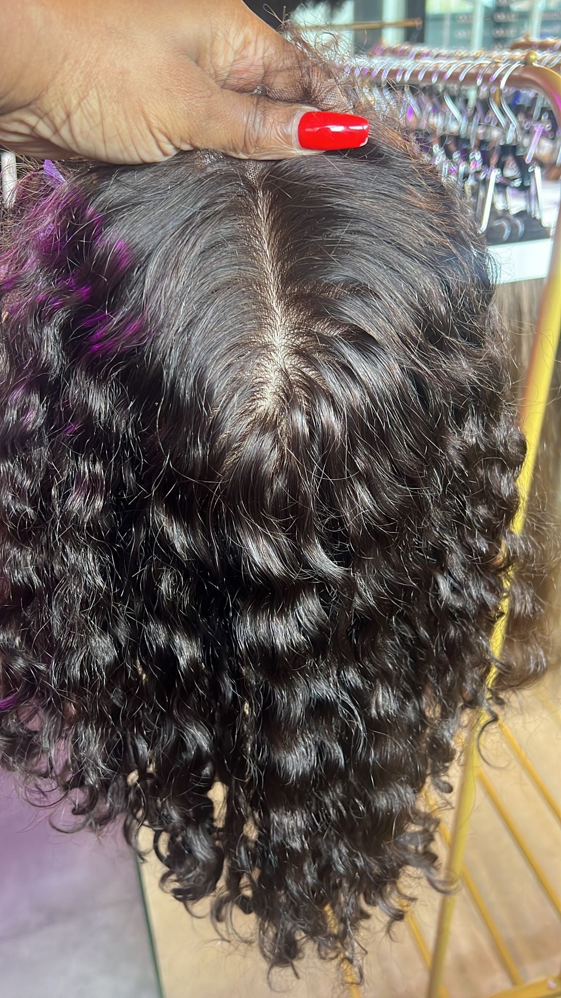 Dark brown topper